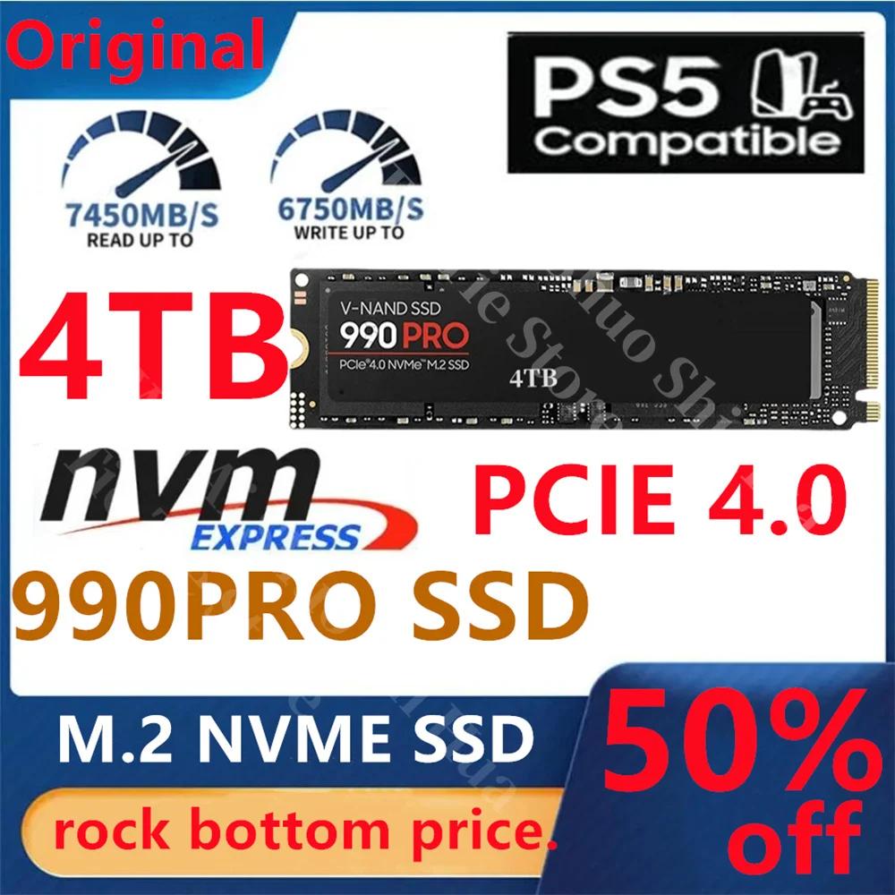 ָ Ʈ ũ, 990PRO 4TB 2TB 8TB SSD, M2 2280 PCIe Gen 4.0X4 NVMe, ÷̼̽ 5 PS5 ƮϿ, ǰ